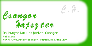 csongor hajszter business card